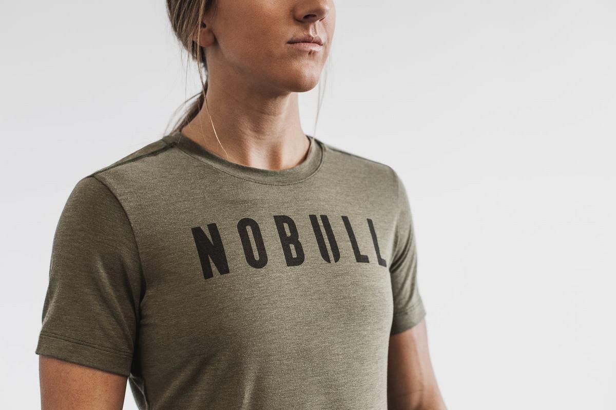 Nobull Women\'s T Shirts Green | Australia (KI9830)